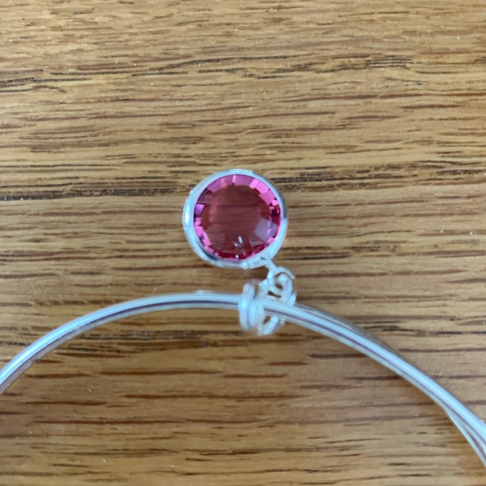 Alex and Ani NWT rose Swarovski crystal silver bracelet - Picture 2 of 4